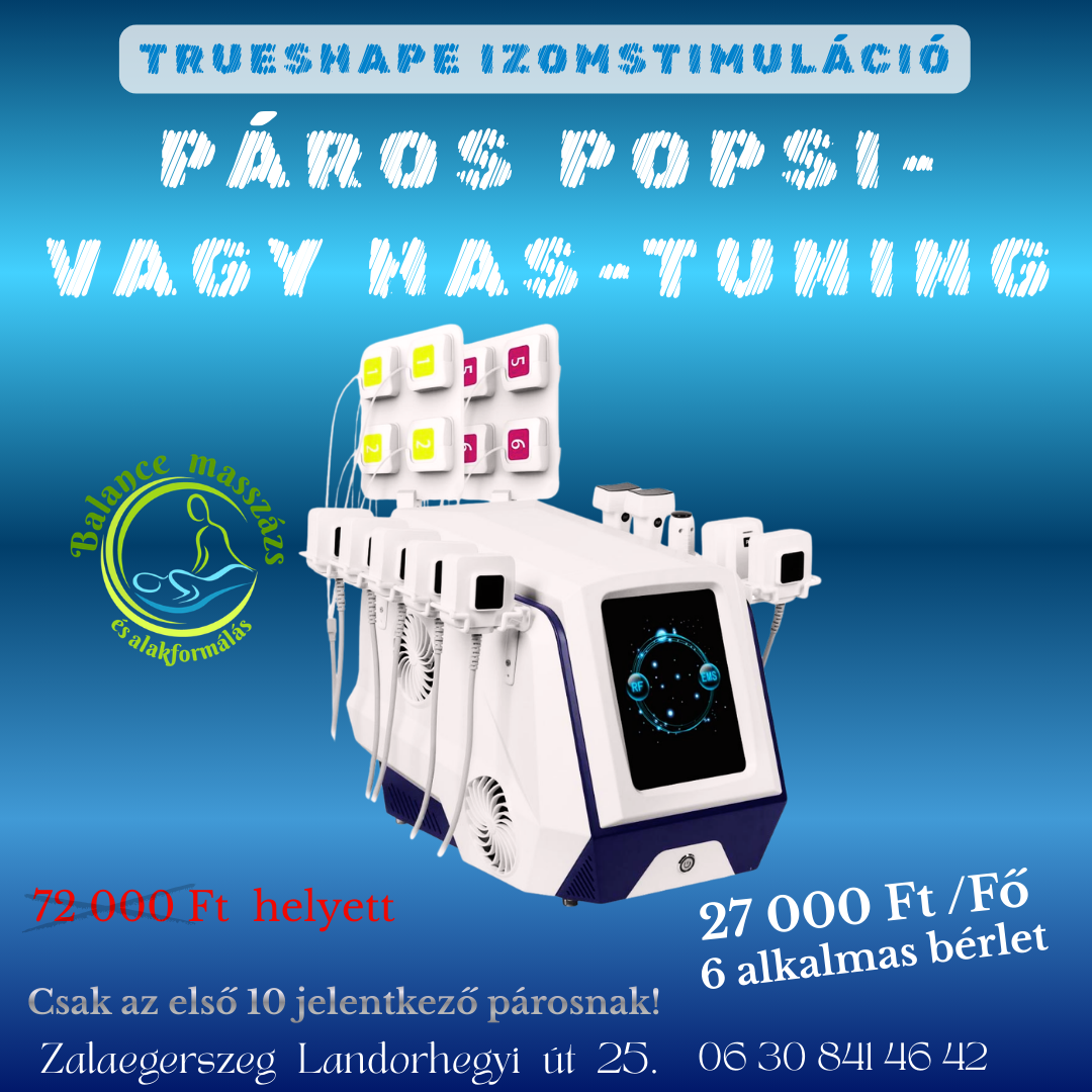  💪 PÁROS POPSI- VAGY HAS-TUNING: KETTEN JÖTTÖK, EGYET FIZETTEK? MAJDNEM! 🔥 Elhoztuk a tavasz legdurvább páros ajánlatát a Balance-ba! 🌸 Szeretnél feszesebb idomokat, de egyedül nehéz rávenni magad? Hozd el a barátnődet, és felezzétek el a költségeket! 💎 A PÁROS POPSI- VAGY HAS-TUNING CSOMAG: 2 fő részére, összesen 12 alkalom (6-6 alkalom fejenként egyidőben végzett kezelés) most csak 54.000 Ft! Ez azt jelenti, hogy: ✅ Egy 6 alkalmas bérlet neked csak 27.000 Ft-ba kerül! (Eredeti ár: 72.000 Ft helyett!) ✅ Egyszerre formálódtok, közben pedig kibeszélhetitek a napot! Miért jó ez nektek? ✅ Motiváljátok egymást. ✅ Mert ketten könnyebb elkezdeni! Spóroljatok együtt a tavaszi formába lendülésen! ✅ Szuper közös program a Landorhegyen. ✅ Látványos centicsökkenés, aminek együtt örülhettek! Mire számíthattok? MDS technológia, ami 30 perc alatt 54 000 izomösszehúzódást végez el a fenék vagy a has izmain. Nincs izzadás, sem fájdalom, csak eredmény! ⚠️ FIGYELEM: Ezt az árat csak az első 10 jelentkező párosnak tudjuk biztosítani! 📍 Helyszín: Balance Masszázs és Alakformálás, Zalaegerszeg, Landorhegyi út 25. 📩 Csapj le rá most: Írj privát üzenetet vagy hívj és foglald le a helyeteket! Ez egy brutális ajánlat, hiszen az alapárhoz képest több mint 60%-os a kedvezmény mértéke!  👇 Jelentkezz be DÍJMENTES KONZULTÁCIÓRA telefonon 📞 +36 30 841 4642 📍 Zalaegerszeg, Landorhegyi út 25.